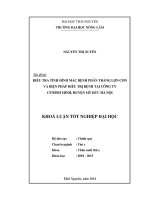 Điều tra tình hình mắc bệnh phân trắng lợn con và biện pháp điều trị b ệnh tại Công ty CP Bình Minh, huyện Mỹ Đức, Hà Nội.