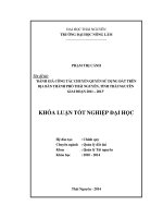 Đánh giá công tác chuyển quyền sử dụng đất trên địa bàn thành phố Thái Nguyên - tỉnh Thái Nguyên giai đoạn 2011-2013.