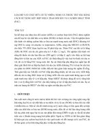 LOẠI bỏ vật CHẤT hữu cơ tự NHÊN ( NOM) và THUỐC TRỪ sâu BẰNG CÁCH sử DỤNG kết hợp NHỰA TRAO đổi ION và CACBON HOẠT TÍNH (PAC)