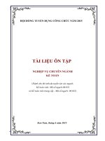 tài liệu ôn thi tuyển công chức cấp tỉnh, huyện năm 2015 nghiệp vụ chuyên ngành tài chính kế toán