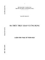Đa thức trực giao và ứng dụng (LV00268)