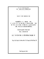 Nghiên cứu ảnh hưởng của việc sử dụng thức ăn địa phương đến sức sản xuất thịt của gà lai F1 (trống ác x mái H,Mông)