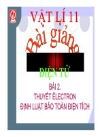 Bài giảng vật lý 11 bài 2