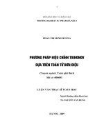 Phương pháp hiệu chỉnh Tikhonov dựa trên toán tử đơn điệu