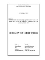Đánh giá kết quả thực hiện Quy hoạch sử dụng đất tại xã Phúc L ương Huyện Đại Từ -Tỉnh Thái Nguyên giai đoạn 2010 -2013.