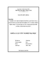 Nghiên cứu một số bệnh thường gặp ở đàn Ngựa bạch nuôi tại Chi nhánh Nghiên cứu và phát triển Động thực vật bản địa xã Tức Tranh, huyện Phú Lương, tỉnh Thái Nguyên.