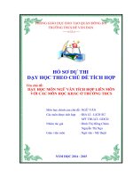 bài dự thi dạy học môn ngữ văn tích hợp liên môn với các môn học khác ở trường trung học cơ sở