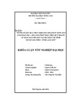 Đánh giá kết quả thực hiện quy hoạch sử dụng đất giai đoạn 2011 – 2013, giải pháp thực hiện quy hoạch sử dụng đất đến 2015 tại thị trấn Lộc Bình - huyện Lộc Bình – tỉnh Lạng Sơn.
