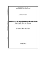 Nghiên cứu sự phụ thuộc nhiệt độ chuyển pha siêu dẫn vào tạp chất bằng mô hình BCS