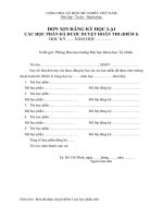 Đơn đăng ký thi lại môn hoãn thi (Trường đại học khoa học tự nhiên_ĐH Quốc gia TP.HCM)