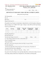 Đơn đăng ký nhập khẩu theo chế độ cấp phép tự động