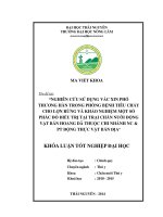 Nghiên cứu sử dụng vắc xin phó thương hàn trong phòng bệnh tiêu chảy cho lợn rừng và khảo nghiệm một số phác đồ điều trị tại trại chăn nuôi động vật bán hoang dã thuộc chi nhánh NC & PT động thực vật bản địa.