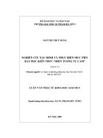 Nghiên cứu xác định và thực hiện mục tiêu dạy học kiến thức hiện tượng tự cảm vật lí 11 (LV00235)