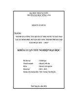 Đánh giá công tác quản lý nhà nước về đất đai tại xã Minh Phú - huyện Sóc Sơn - thành phố Hà Nội giai đoạn 2011 – 2013.