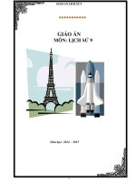 GIÁO ÁN MÔN LỊCH SỬ LỚP 9 MỚI NHẤT