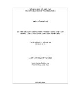 Ưu thế riêng của hình thức nhân vật kể chuyện trong truyện ngắn của Nguyễn Minh Châu