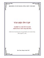 tài liệu ôn thi tuyển công chức cấp tỉnh, huyện năm 2015 nghiệp vụ chuyên ngành kiểm soát viên thị trường