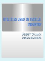 Utilities used in textile industry