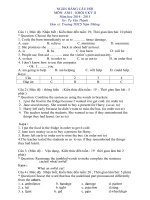 ngân hàng câu hỏi tiếng anh 8