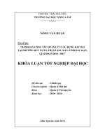Đánh giá công tác Quản lý và Sử dụng đất đai tại phường Đức Xuân, thị xã Bắc Kạn, tỉnh Bắc Kạn giai đoạn 2010 - 2013.