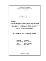 Đánh giá hiệu quả và định hướng sử dụng đất nông nghiệp thích ứng với biến đổi khí hậu và phát triển bền vững tại xã Thanh Vận - huyện Chợ Mới - tỉnh Bắc Kạn giai đoạn 2011-2013.