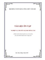 tài liệu ôn thi tuyển công chức cấp tỉnh, huyện năm 2015 nghiệp vụ chuyên ngành tiếng lào