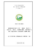 Đánh giá các yếu tố ảnh hưởng tới chất lượng nước sông Nhuệ - Đáy đoạn chảy qua Hà Nội giai đoạn 2000 - 2013
