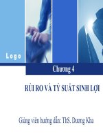 Thuyết trình chủ đề RỦI RO VÀ TỶ SUẤT SINH LỢI