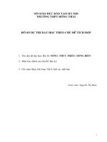 chủ đề dạy học tích hợp Bài 16 SÓNG- THỦY TRIỀU- DÒNG BIỂN