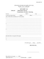 Đơn khiếu nại (Trường ĐH Tài chính Marketing)