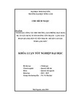 Đánh giá công tác bồi thường, giải phóng mặt bằng dự án xây dựng tuyến đường Yên Trạch – Lạng Giai đoạn qua địa bàn xã Yên Trạch – huyện Cao Lộc – tỉnh Lạng Sơn.