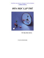 bài giảng Hóa học lập thể