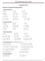 tài liệu dạy hè toán 7 lên 8