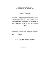 Tổ chức dạy học một số kiến thức phần điện từ học sách Vật lý 11 nâng cao theo phương pháp thực nghiệm nhằm phát huy tính tích cực, tự lực của học sinh