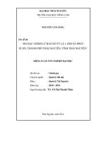 Đo chỉnh lý bản đồ địa chính tỷ lệ 1 1000 xã Phúc Xuân – TP. Thái Nguyên - Tỉnh Thái Nguyên.