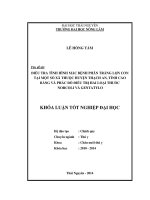 Điều tra tình hình nhiễm bệnh phân trắng lợn con tại một số xã thuộc huyện Thạch An, tỉnh Cao Bằng và phác đồ điều trị 2 loại thuốc Norcoli và Gentatylo.