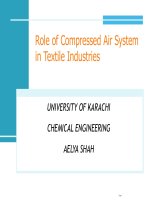 Role Of Compressed Air System In Textile Industries