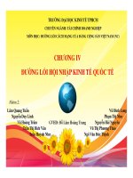 Thuyết trình ĐƯỜNG LỐI HỘI NHẬP KINH TẾ QUỐC TẾ