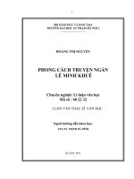 Phong cách truyện ngắn Lê Minh Khuê