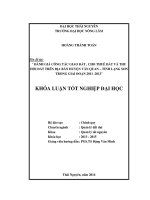 Đánh giá công tác giao đất , cho thuê đất và thu hồi đất trên địa bàn huyện Văn Quan – tỉnh Lạng Sơn trong giai đoạn 2011 -2013.