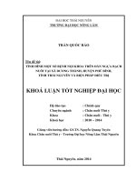 Tình hình một số bệnh nội khoa trên đàn ngựa Bạch nuôi tại xã Dương Thành, huyện Phú Bình, tỉnh Thái Nguyên và biện pháp điều trị.