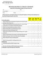 Phiếu đánh giá hoạt động của cán bộ quản lý lớp sinh viên (Trường ĐH Bách khoa Hà Nội)