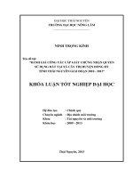 Đánh giá công tác cấp giấy chứng nhận quyền sử dụng đất tại xã Cây Thị - huyện Đồng Hỷ - tỉnh Thái Nguyên giai đoạn 2010 - 2013.