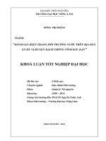 Đánh giá hiện trạng môi trường nước trên địa bàn xã Hà Vị huyện Bạch Thông tỉnh Bắc Kạn.