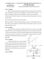 Đề thi tuyển sinh lớp 10 THPT Chuyên Long An năm học 2014-2015 môn Vật Lý (chuyên)