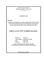 Đánh giá ảnh hưởng của hoạt động khai thác mỏ than Phấn Mễ tới môi trường nước sinh hoạt tại thị trấn Giang Tiên - huyện Phú Lương - tỉnh Thái Nguyên.