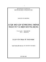 Lược đồ xấp xỉ phương trình toán tử và một số ứng dụng