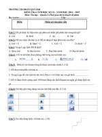 Đề thi cuối học kì 2 lớp 4 môn Tin học năm học 2014-2015 trường tiểu học Đoàn Quý Phi, Quảng Nam