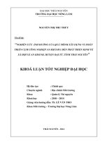 Nghiên cứu ảnh hưởng của quá trình xây dựng và phát triển cụm công nghiệp An Khánh 1 đến phát triển kinh tế xã hội tại xã An Khánh - huyện Đại Từ - tỉnh Thái Nguyên.