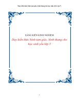 Sáng kiến kinh nghiệm - Dạy kiến thức hình tam giác, hình thang cho học sinh yếu lớp 5